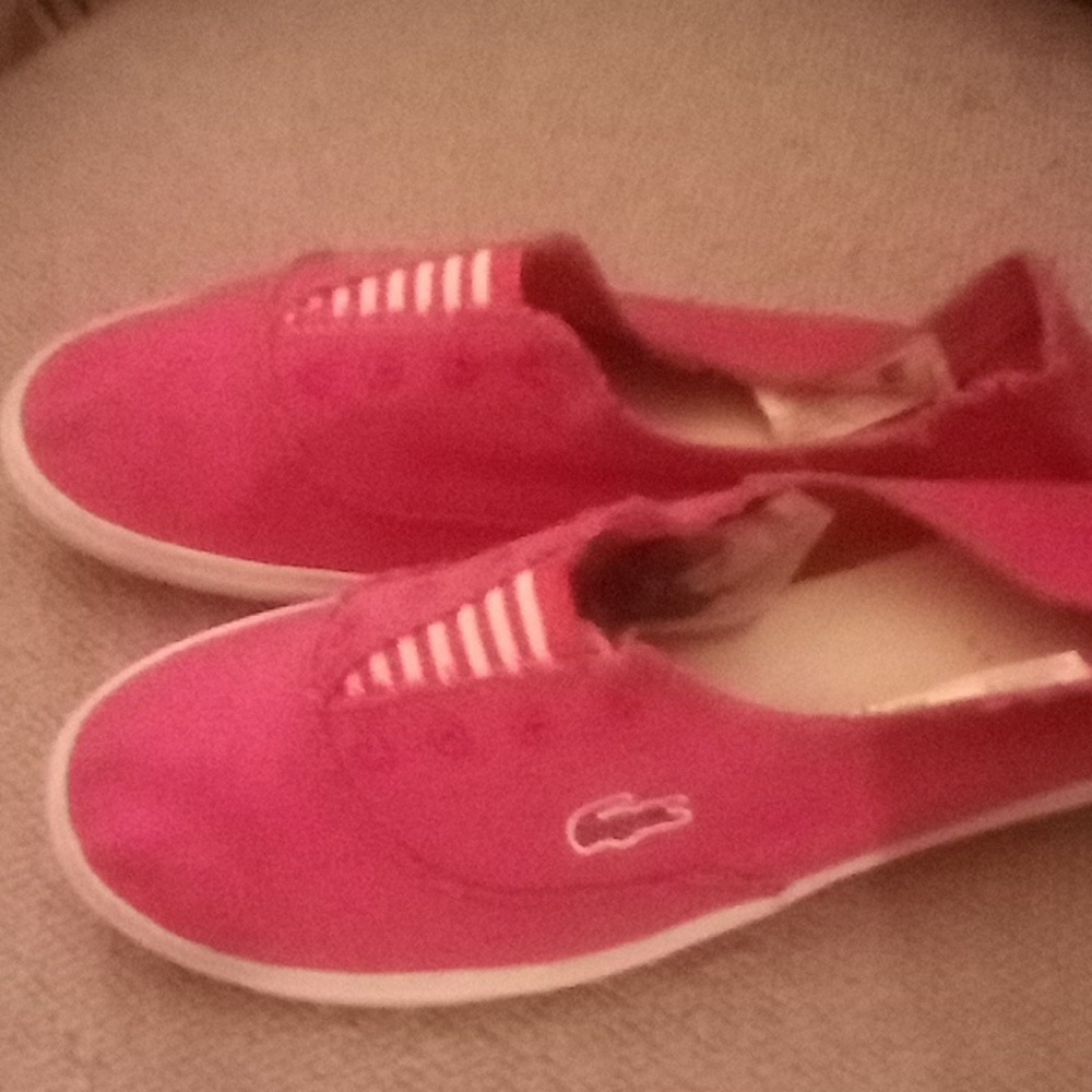 Lacoste pink shoes size 6.5